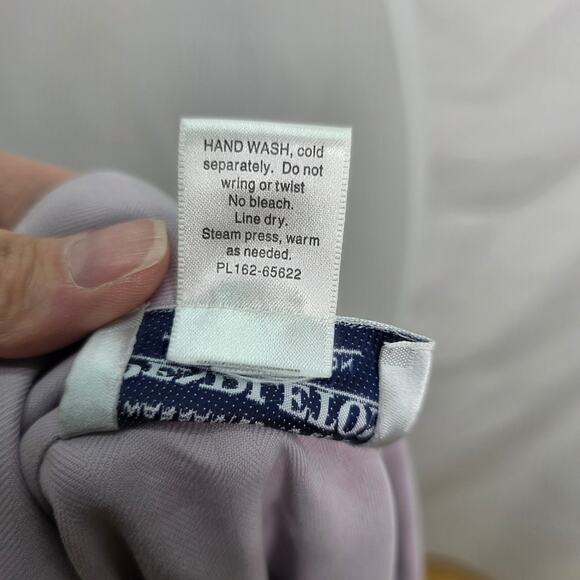 Pendleton Lavender Button Front Short Sleeve Silk Women's Blouse/Top 12 Petite - Picture 6 of 12